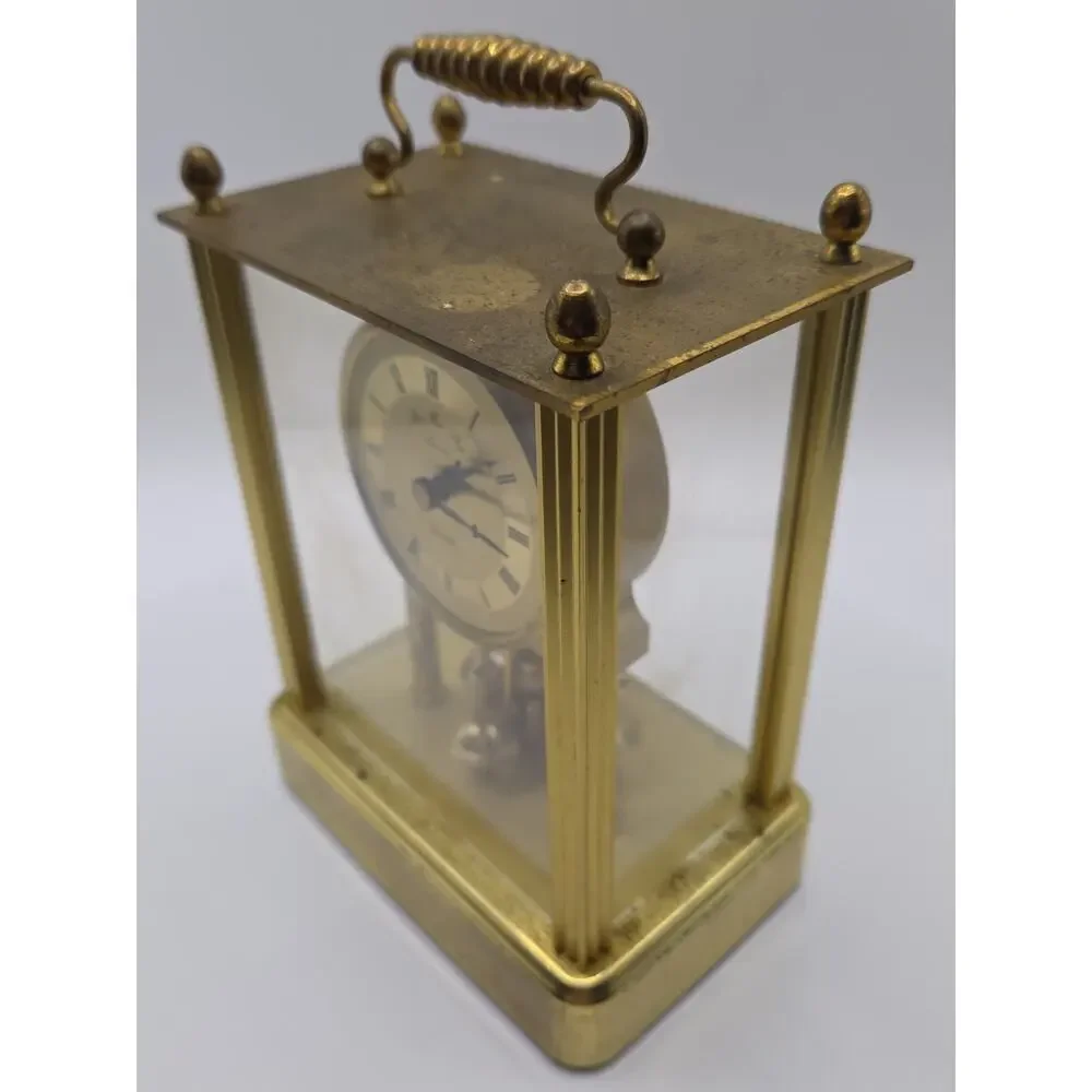 Classic London Clock Co. Brass Glass Mantel Carriage Clock Quartz Not Working
